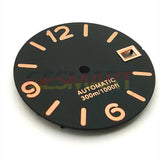 Green Luminous Orange Number Watch Dial for NH35 NH36 Movement Watch Part