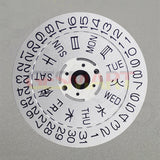 Original Silver Font Date Disk Wheel for Movement NH36 Crown Position 3.8/3