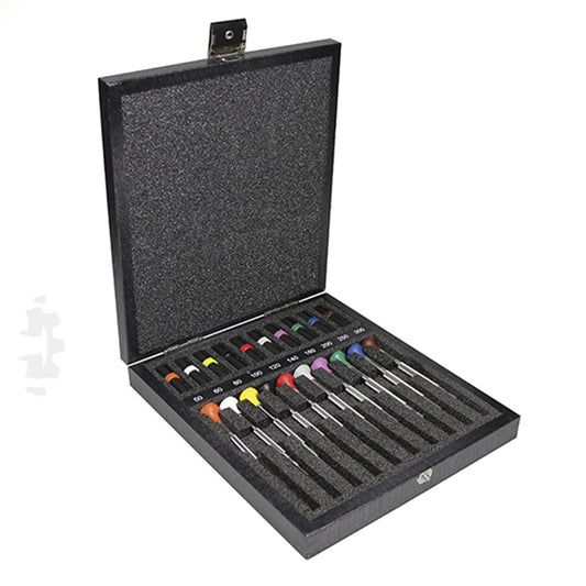 Bergeon 30081-A10 ergonomic 10 piece screwdriver set for precise watch repair tasks