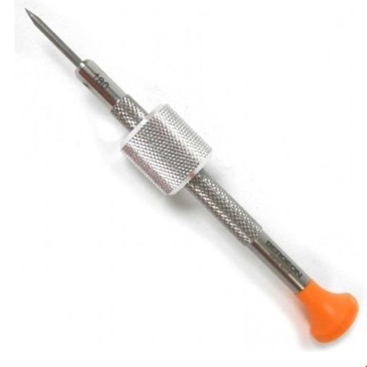 Bergeon 30081-TAM-180 watch screwdriver with 1.80mm drum barrel tip for precision watch repairs.