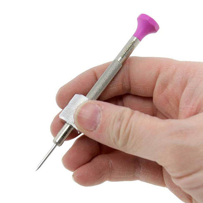 Bergeon 30081-TAM-180 precision watch screwdriver with 1.80mm drum barrel tip for detailed repairs.