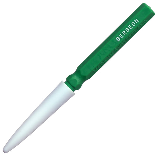 Bergeon 30102-C green large watch dip oilers for precise lubrication in watch repair.