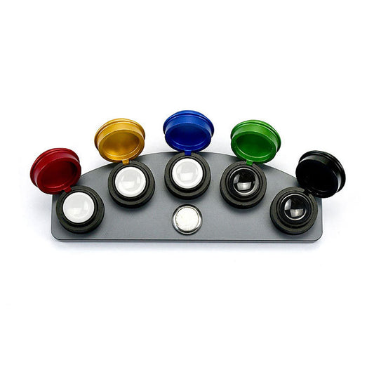 Die-cast Watch Oil Dip Oiler Stand with 5 covered oiler dishes, model 30180-A for precise watch maintenance.