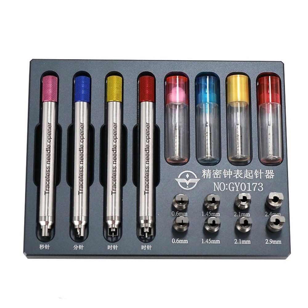 Precision watch hand remover tool, designed for accurate hand setting and fitting in watch repairs.