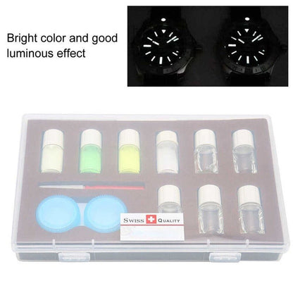 1. Professional watch repair tool with luminous powder in 4 vibrant colors.  