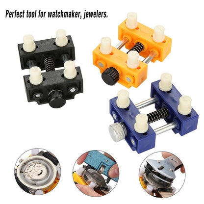 Adjustable watch back case opener, precision tool for secure cover removal and fastening.