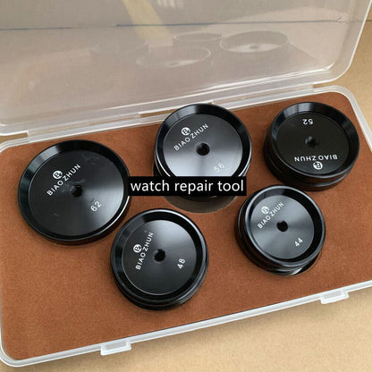 1. Set of 5 rubber watch press dies for secure watch case pressing.  