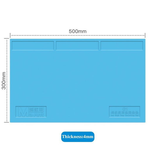 Heat-resistant 300x500mm silicone mat for watch repair, welding, and insulation tasks