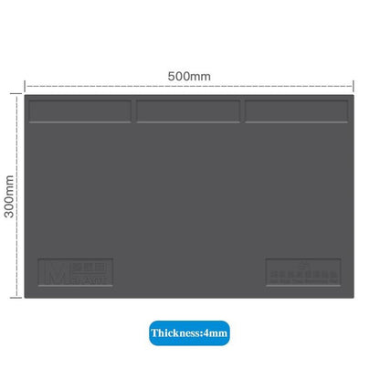 Heat-resistant 300x500mm silicone mat ideal for watch repair and welding tasks.