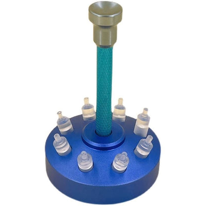 Eight-piece watch hands setting tool kit, ideal for precise watch repairs and craftsmanship.
