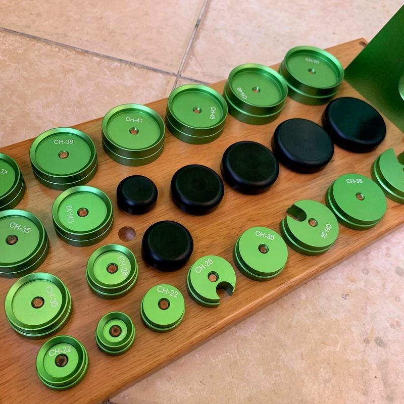 5500 replacement pressing dies set, essential for accurate watch case back repairs and fittings.