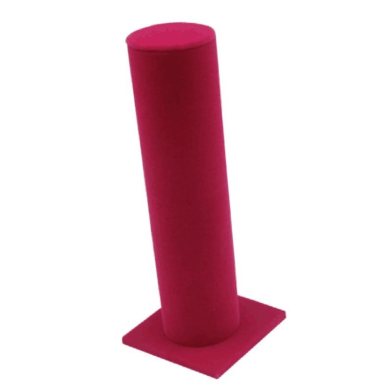 Vertical T-Bar jewelry stand holding bracelets and hair bands for organized storage.
