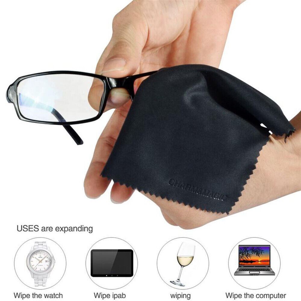 Premium microfiber glasses cleaner cloth, perfect for streak-free cleaning of lenses and screens.