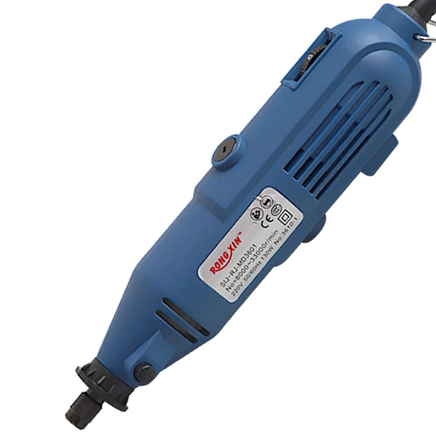 Compact electric grinder for polishing, cutting, and drilling small watch accessories with precision.