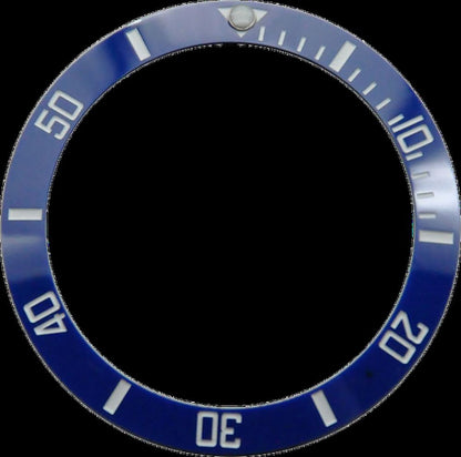 Ceramic bezel insert ring for 38mm GMT watches, fits 40mm case, durable stylish watch accessory.