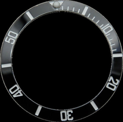 Ceramic bezel insert ring for 38mm GMT watch, durable style upgrade for 40mm casing.