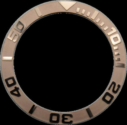 Ceramic bezel insert ring for 38mm GMT watch, fits 40mm casing, durable and stylish accessory.