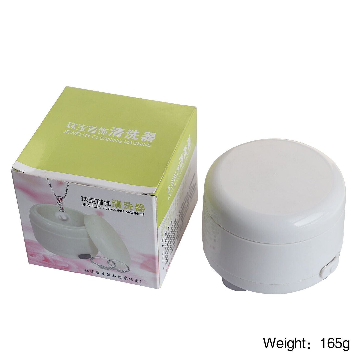 Compact Mini ultrasonic cleaner for sparkling watch accessories and jewelry maintenance.