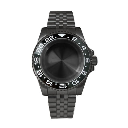 40mm Sapphire glass watch case, compatible with NH35/NH36 movement, durable and sleek.