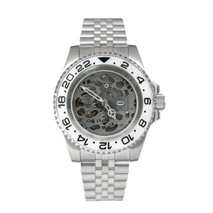 NH70 40mm stainless steel watch case, sapphire glass, hollow dial, luminous hands for night visibility