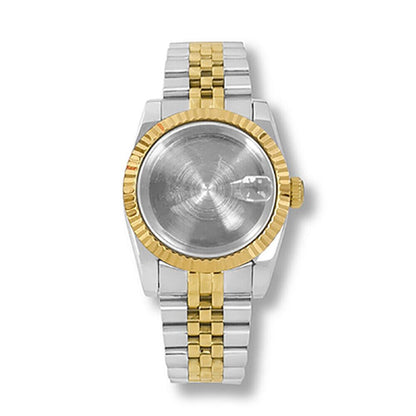 36mm stainless steel watch case, fitted with strap, for NH35/NH36 movement watches.