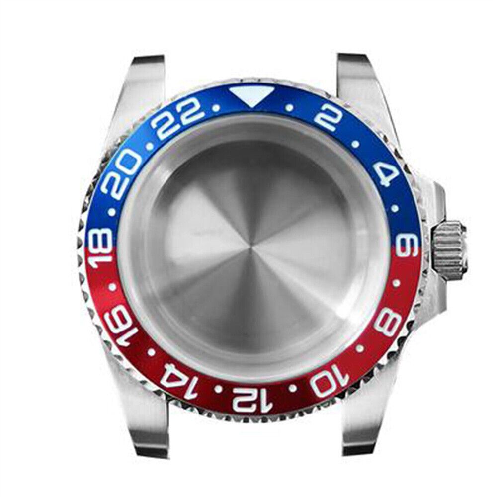40MM 316L stainless steel watch case with sapphire glass, fits NH35 NH36 movements, durable and sleek.