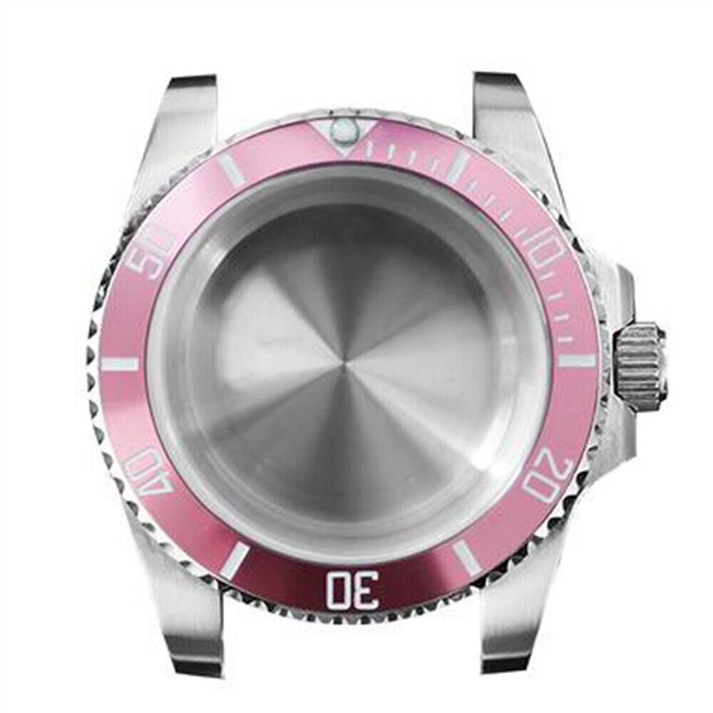 40MM 316L stainless steel watch case with scratch-resistant sapphire glass, fits NH35 NH36 movements.