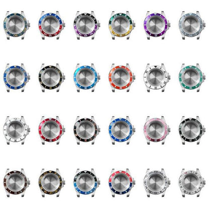 40MM 316L stainless steel watch case with sapphire glass, designed for NH35 NH36 movements.