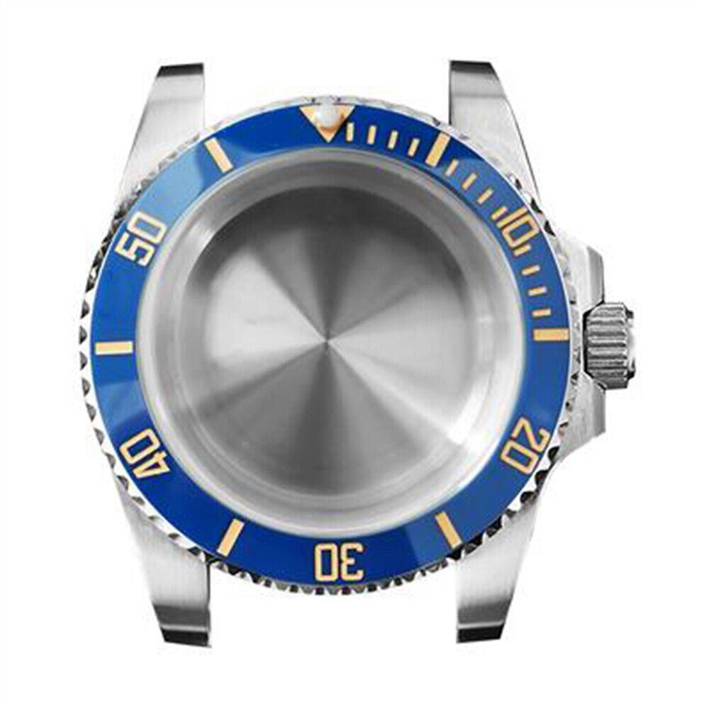 40MM 316L stainless steel watch case with sapphire glass, compatible with NH35 NH36 movements.