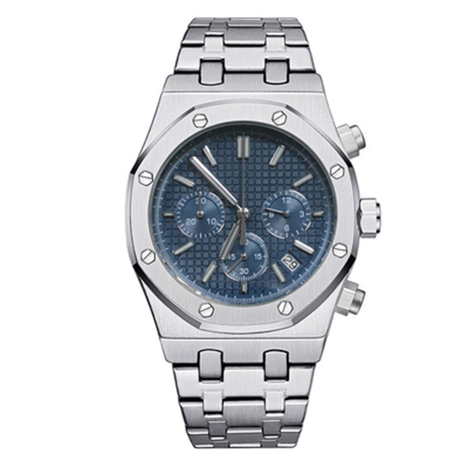 41MM 316L stainless steel watch case and strap with VK63 movement and scratch-resistant sapphire glass.
