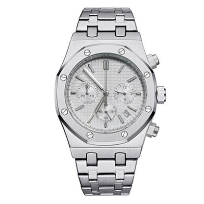 41MM stainless steel watch case and strap with VK63 movement and scratch-resistant sapphire glass