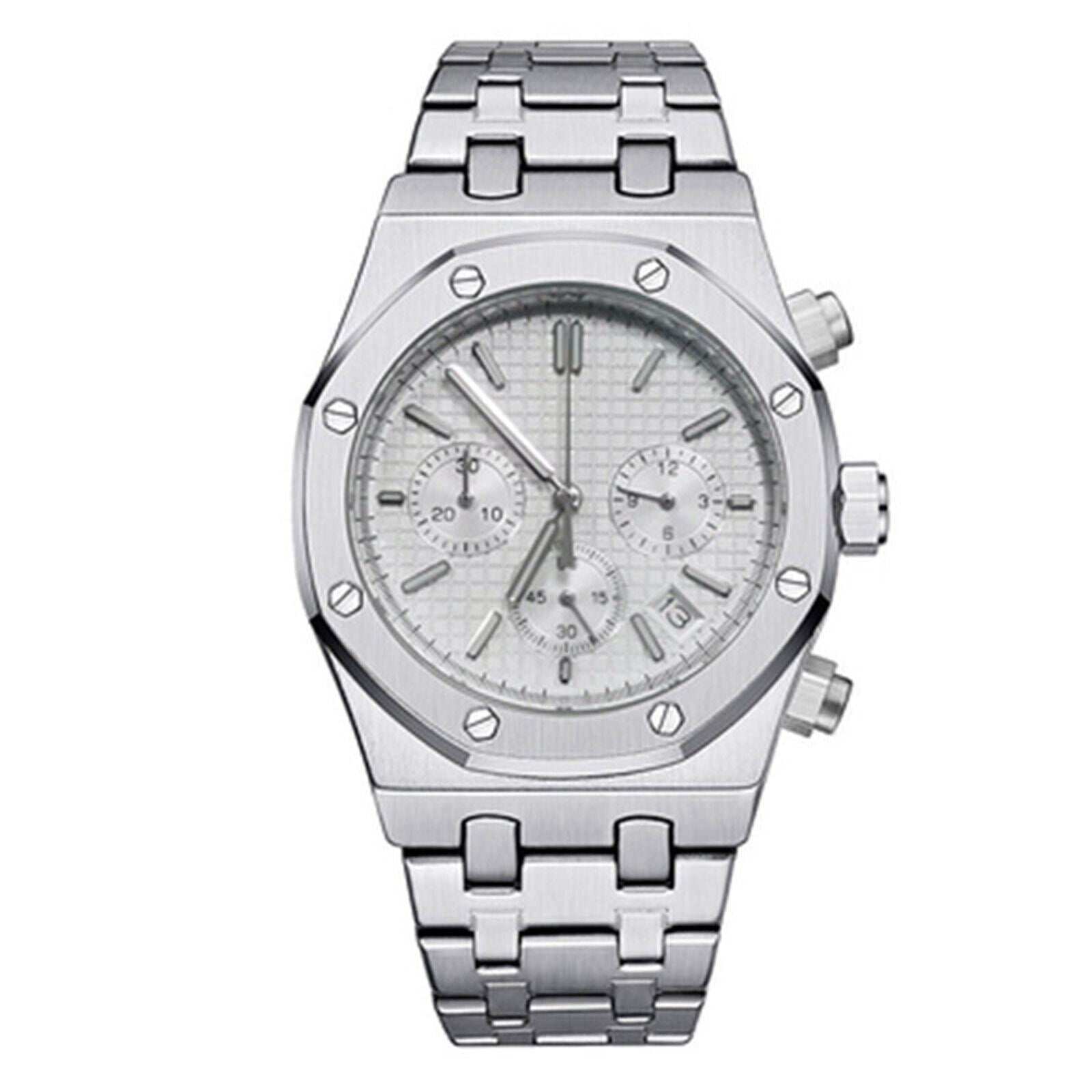 41MM 316L stainless steel watch case and strap featuring VK63 movement and sapphire glass.