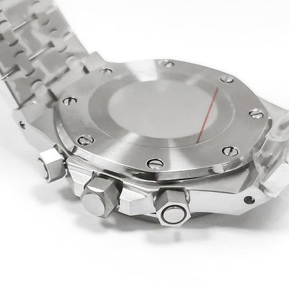 41MM stainless steel watch case and strap with VK63 movement and sapphire glass for durable, stylish wear