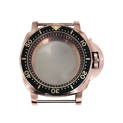 Rose gold 42MM PVD steel watch case for NH35/NH36/4R/7S movements by Mineral Mirror.