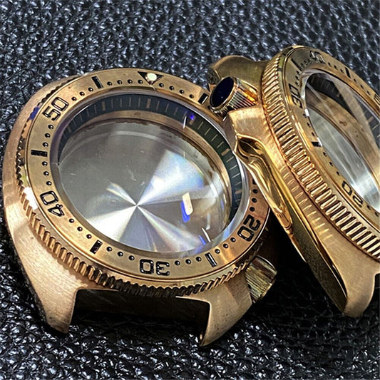 NH36A watch case in tin bronze, durable protector for NH35A watch modification.