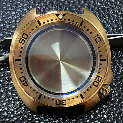NH36A watch case in tin bronze, durable and stylish protector for NH35A watch upgrades.