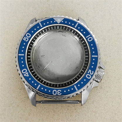 Stainless steel 41.5mm watch case for NH35/36 movement, fits SKX007 models.