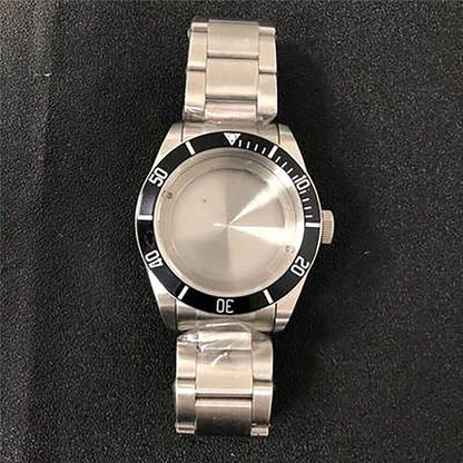 10 Type Watch Case+Aluminum Ring+Strap 41mm Sapphire/Mineral Glass for NH35/NH36