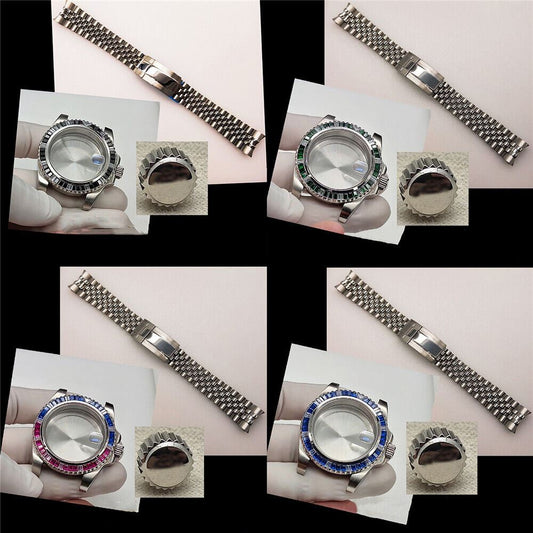 Jewelled 41MM stainless steel bracelet strap for NH35 watch, durable and stylish by Jewelled.