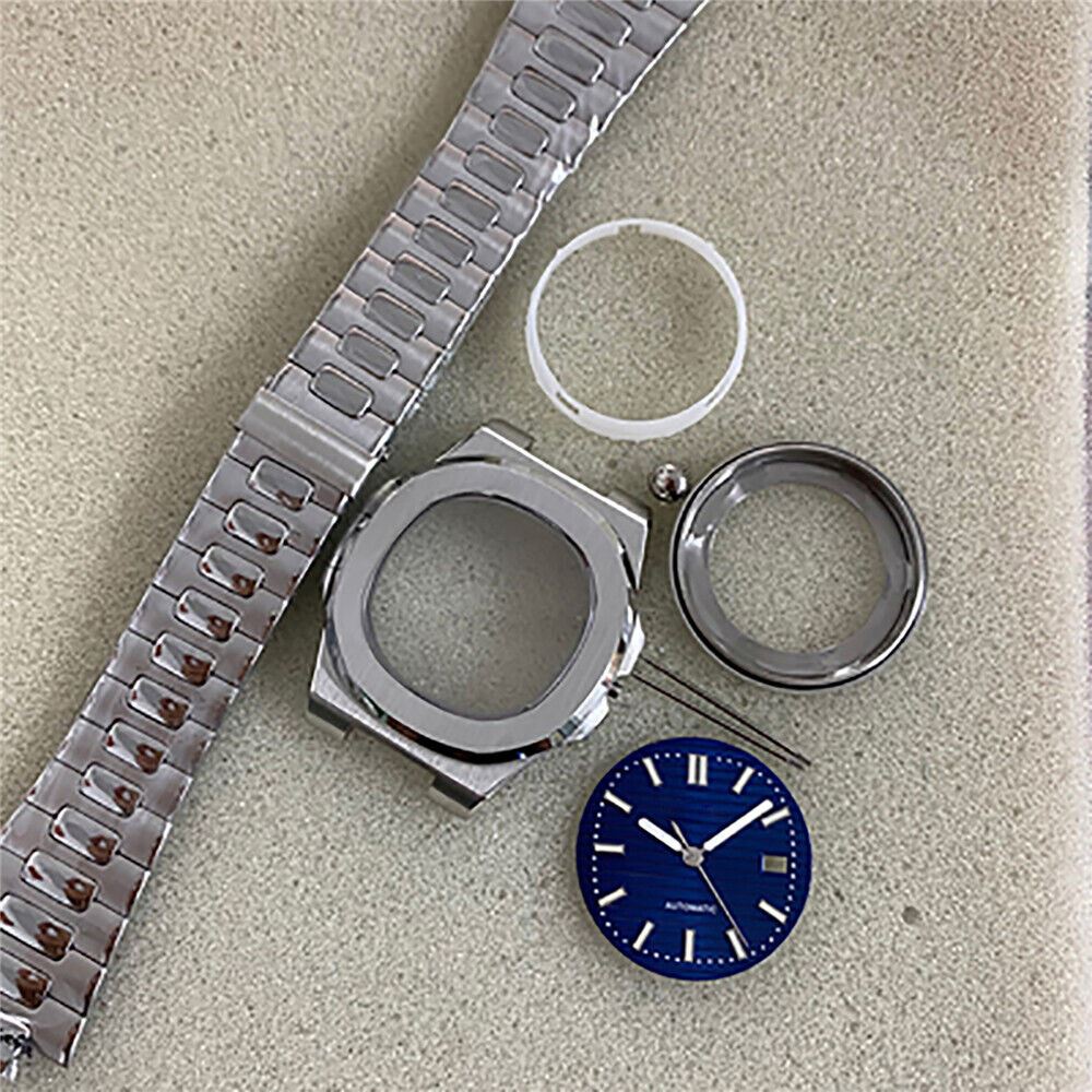 41mm stainless steel watch case with sapphire glass, durable strap, compatible with NH35/36 movement.