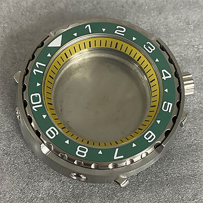 10 Colors 45MM Watch Case Mineral Glass Case Flat Ceramic Ring for NH35/NH36