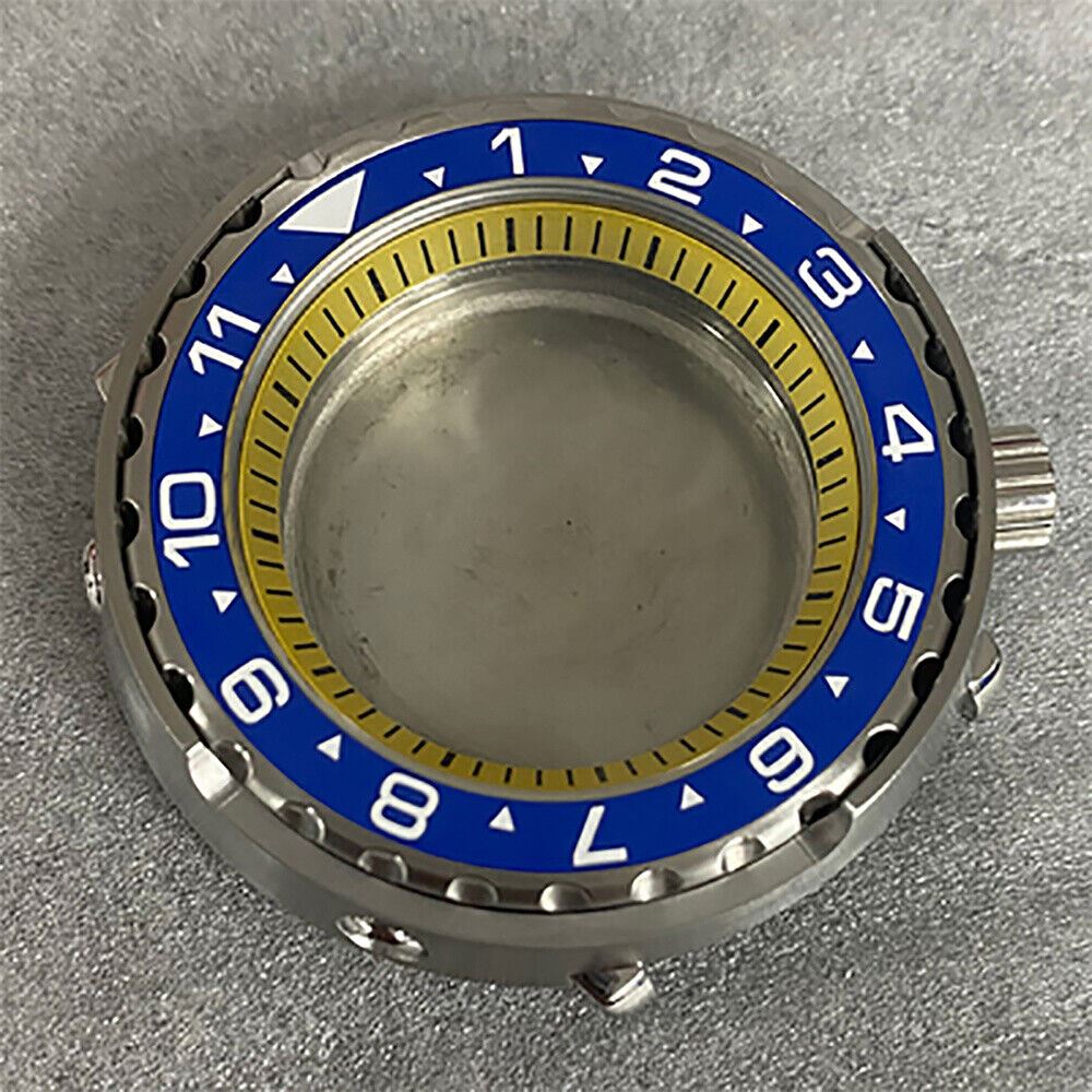 10 Colors 45MM Watch Case Mineral Glass Case Flat Ceramic Ring for NH35/NH36