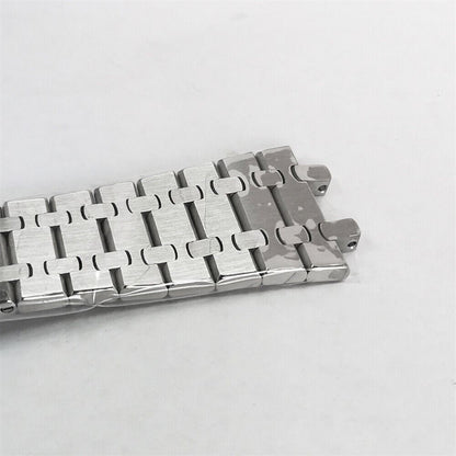 41MM NH70 silver dial watch case with black strap and luminous hands for custom builds.