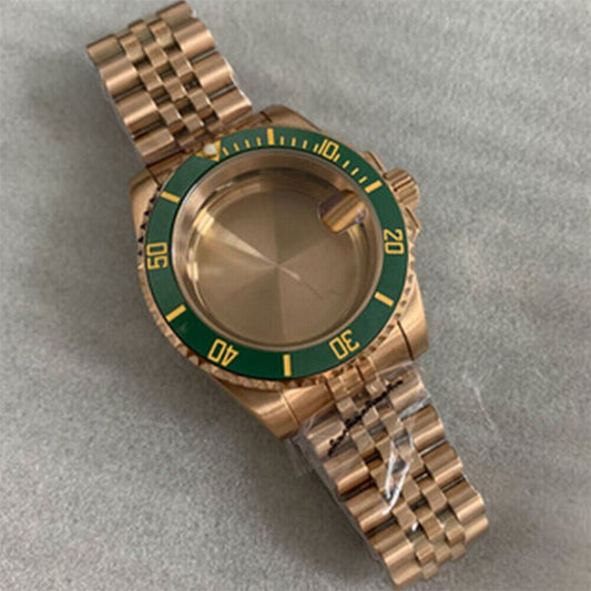 1. 40MM sapphire glass watch case with strap for NH35/NH36 movements, durable design.  