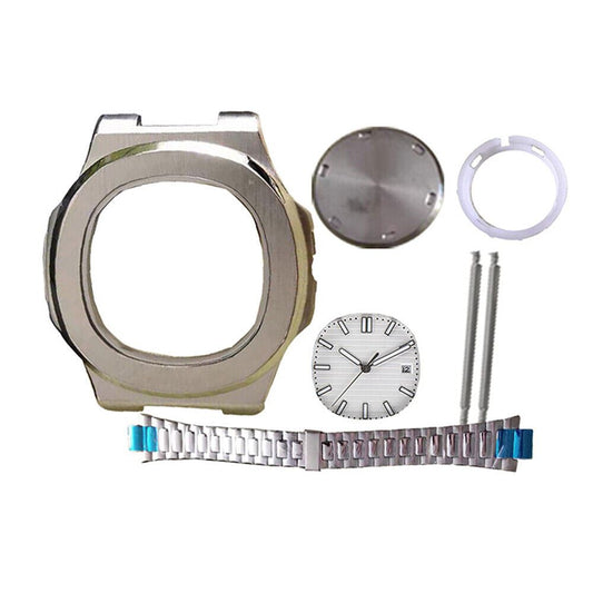 41MM watch case and strap band compatible with Miyota 8205/8215 and 2813/3804 movements, durable design.