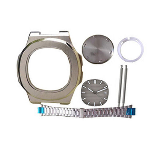 41MM watch case and strap band compatible with Miyota 8205/8215 and 2813/3804 movements, durable design.