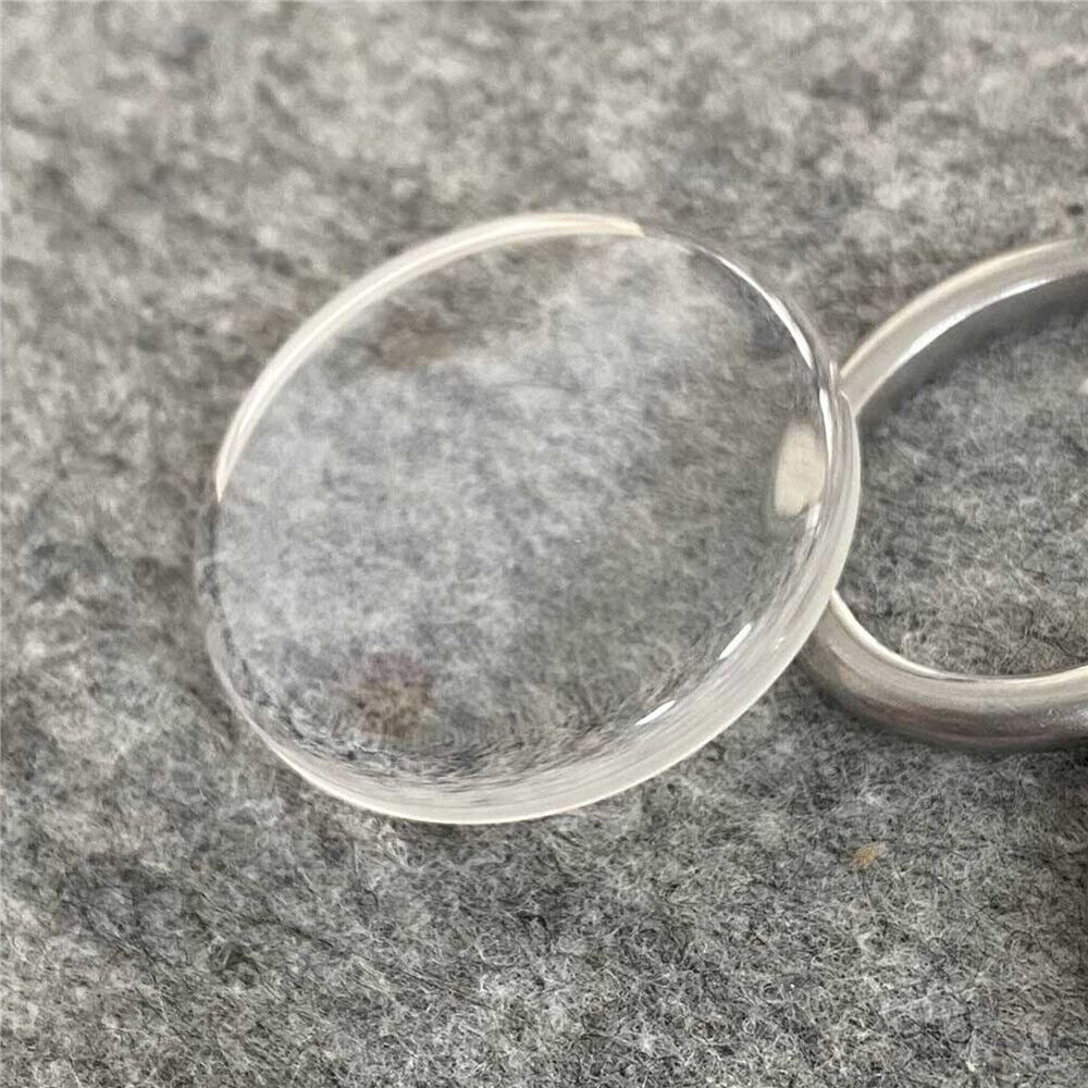 Plano-convex sapphire glass 30.5x5.6mm, durable replacement for universal watch face protection