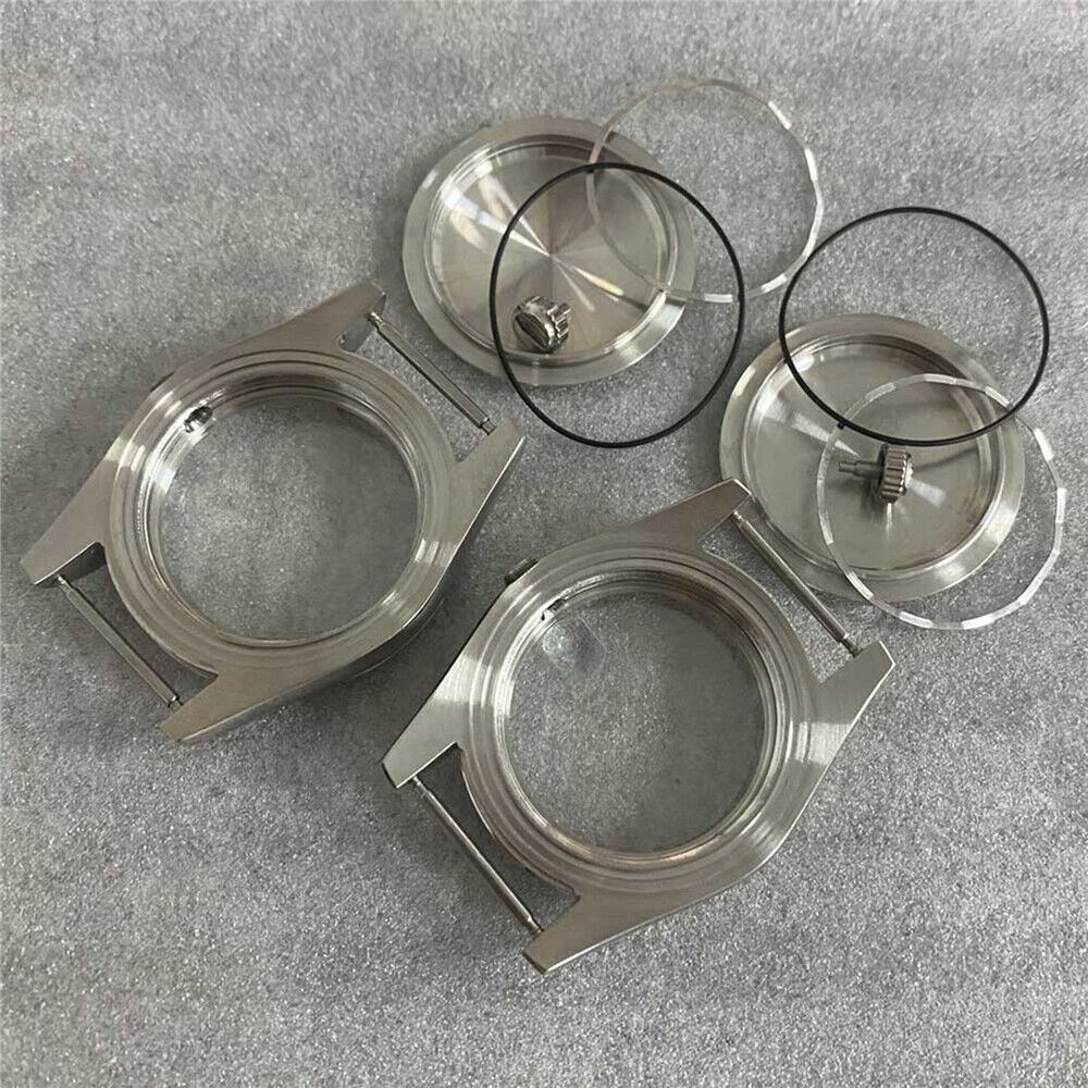 39MM stainless steel watch case with sapphire glass, solid back for NH35/NH36/4R movements.