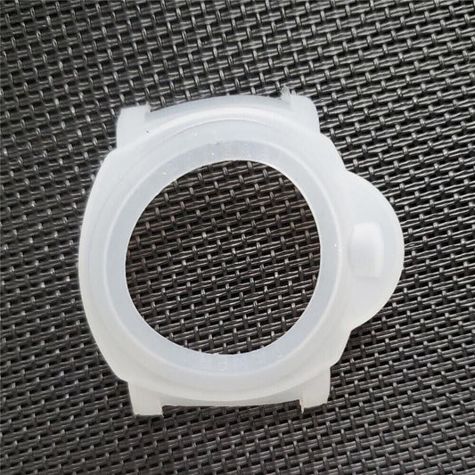 Silicone shock-proof watch case cover for 40/44mm watches, protecting against scratches and impacts.