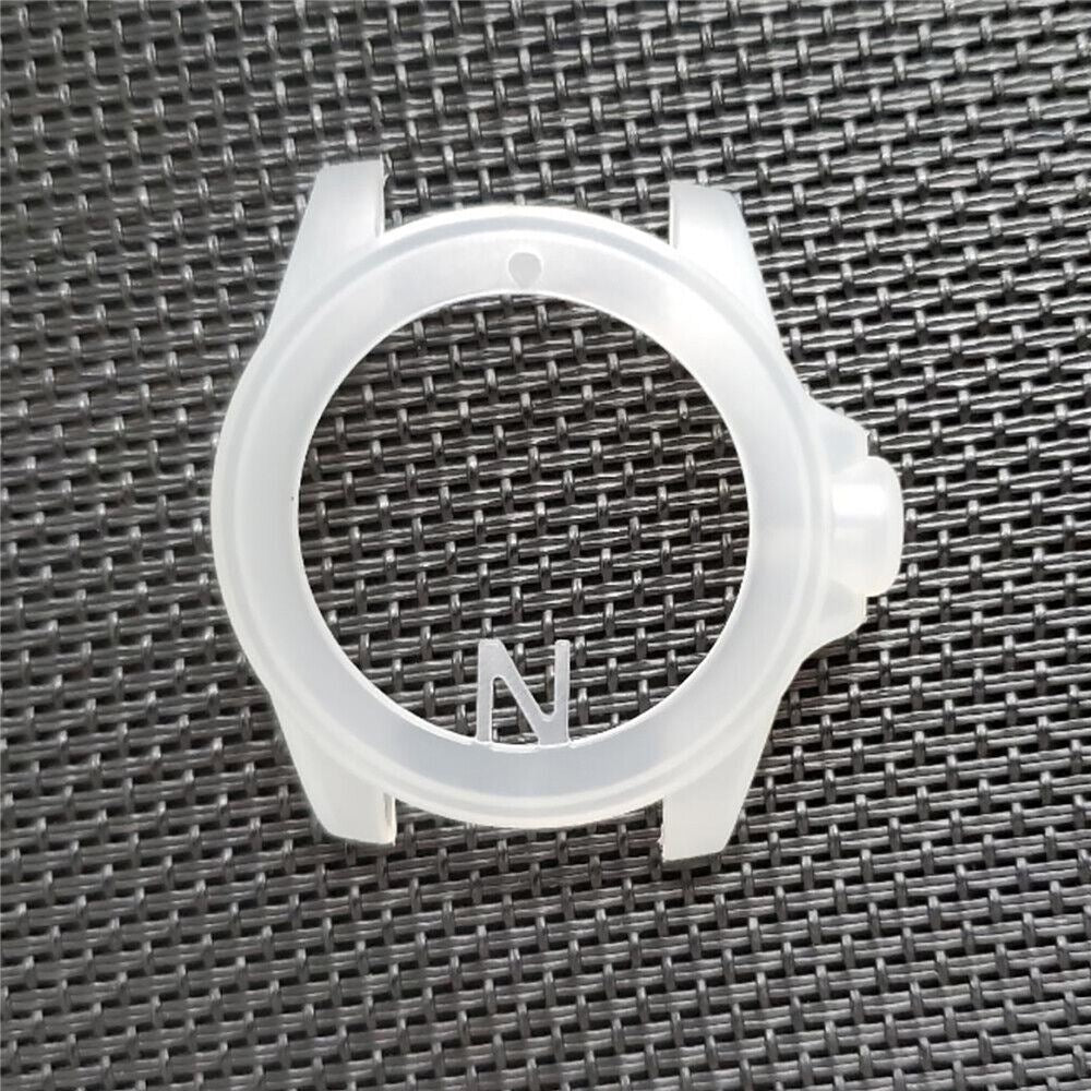 Durable silicone shock-proof watch case cover for 40/44mm smartwatch protection.